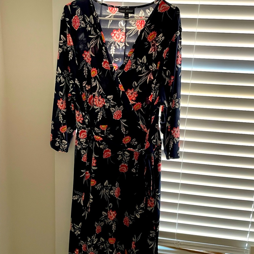Lane Bryant faux wrap dress. 22/24 perfect condition worn once.